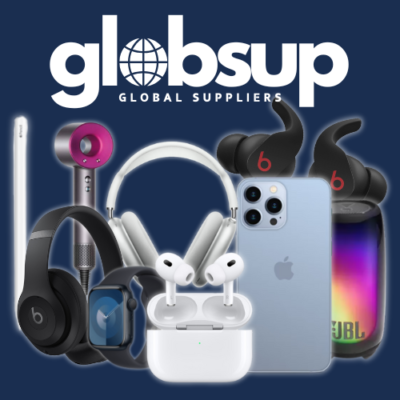 Pack de proveedores de tecnología al por mayor con smartphones, auriculares, electrodomésticos y gadgets.